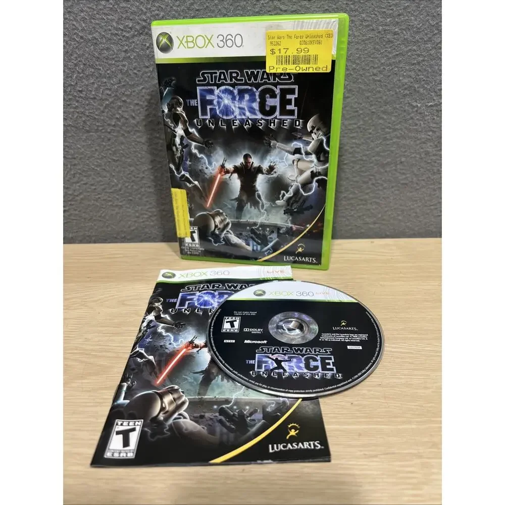 Star Wars: The Force Unleashed (Microsoft Xbox 360, 2008) CIB Tested Working